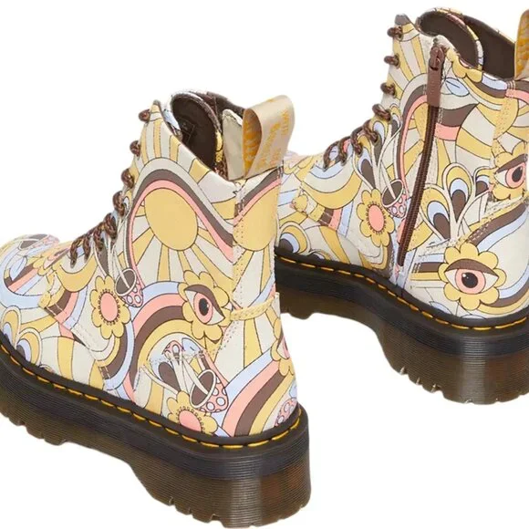 DR. MARTENS JADON RETRO RAY CANVAS PLATFORM 8 EYE SIDE ZIP Women's Size 11 US - Picture 12 of 15